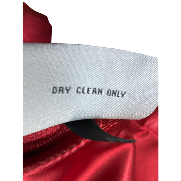 Twee PELLE Studio Womens Medium Button Wool Blend Red Walking Pea Mob Wife Coat - Picture 11 of 11